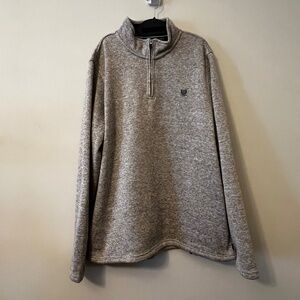 Chaps 2XLT Fleece Lined Quarter Zip Pullover Sweater
